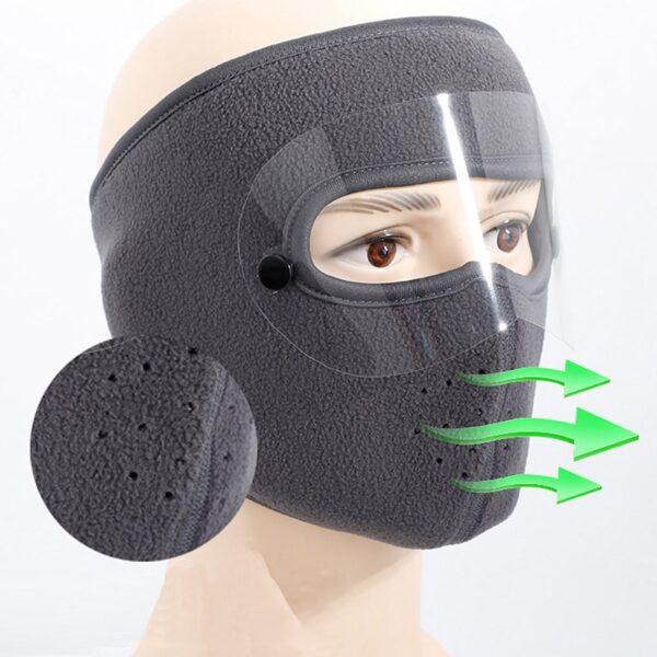 Winter Thermal Face Mask with Transparent Eye Shield – Windproof & Cold Protection for Men & Women - Image 2